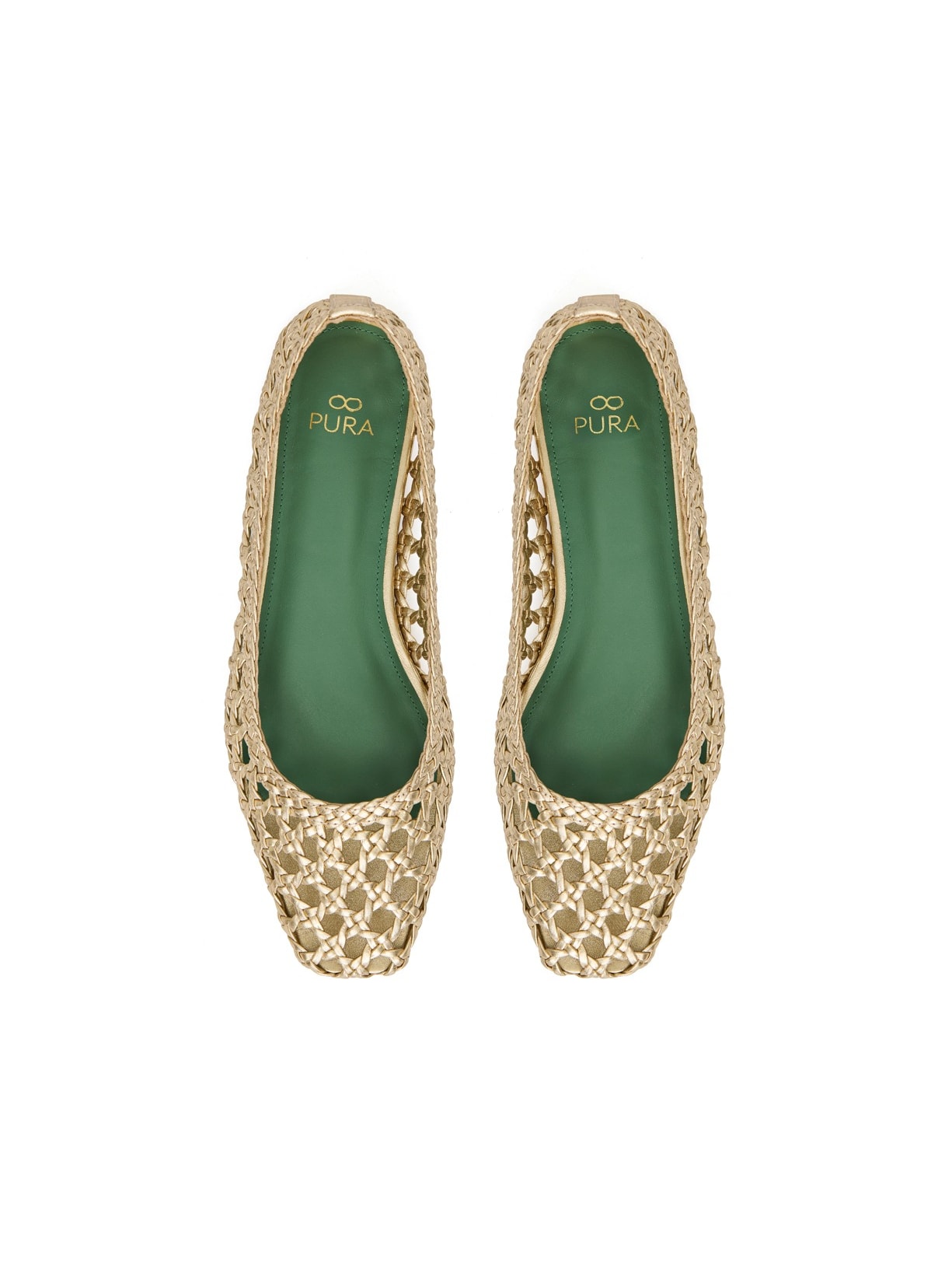 Sapatilha Couro Tressê Maitê Champagne Pura