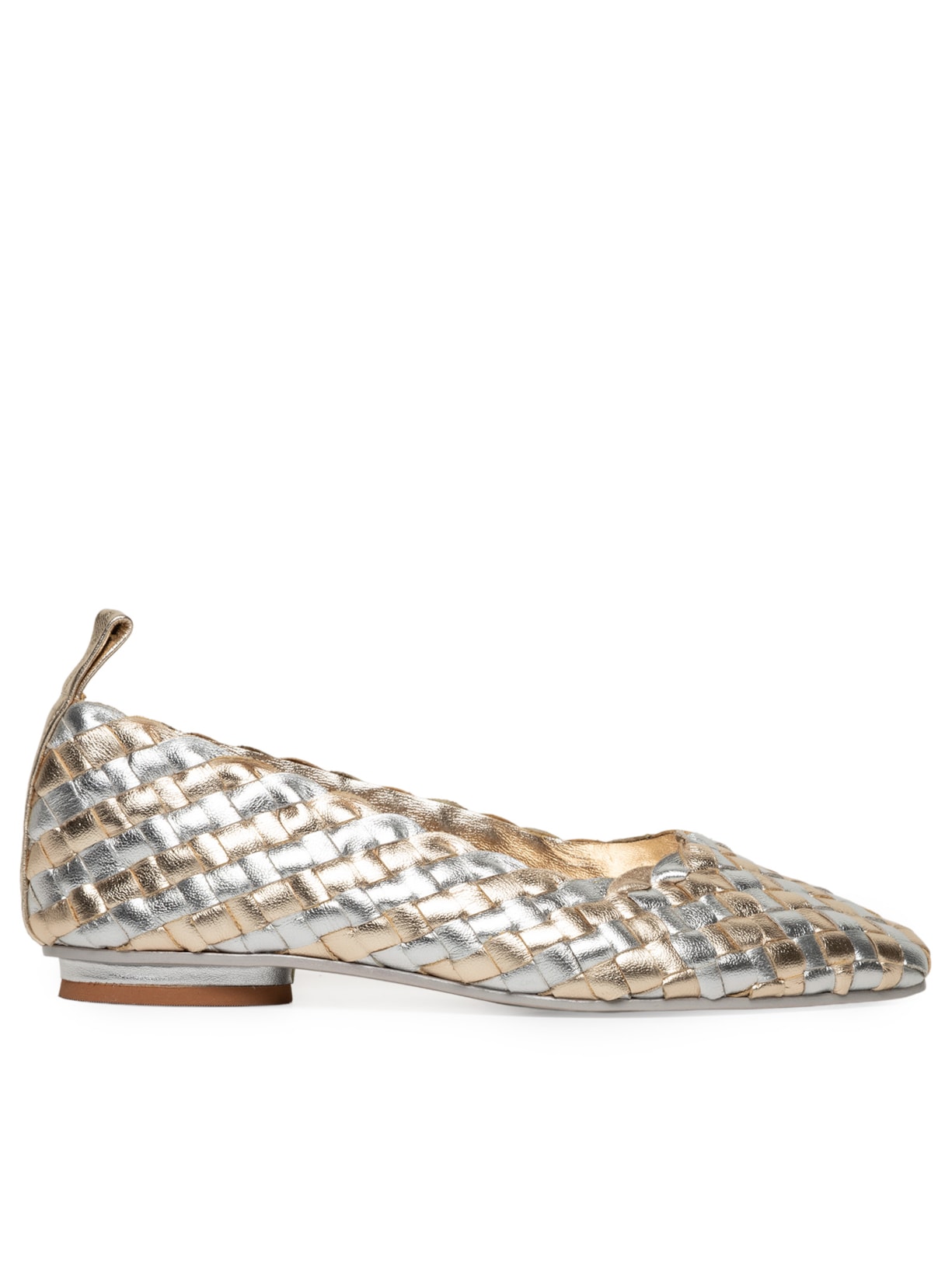 Sapatilha Couro Tressê The Club - Dourado