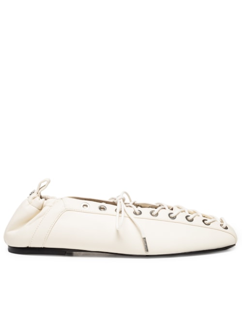 Sapatilha Eyelets Up Ballerina - Branco
