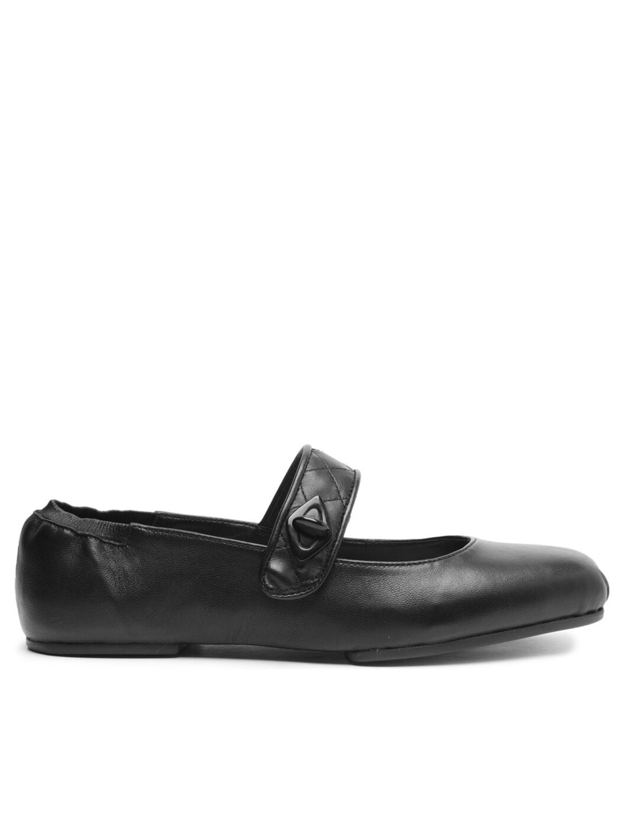 Sapatilha Feminina Bailarina Couro - Preto