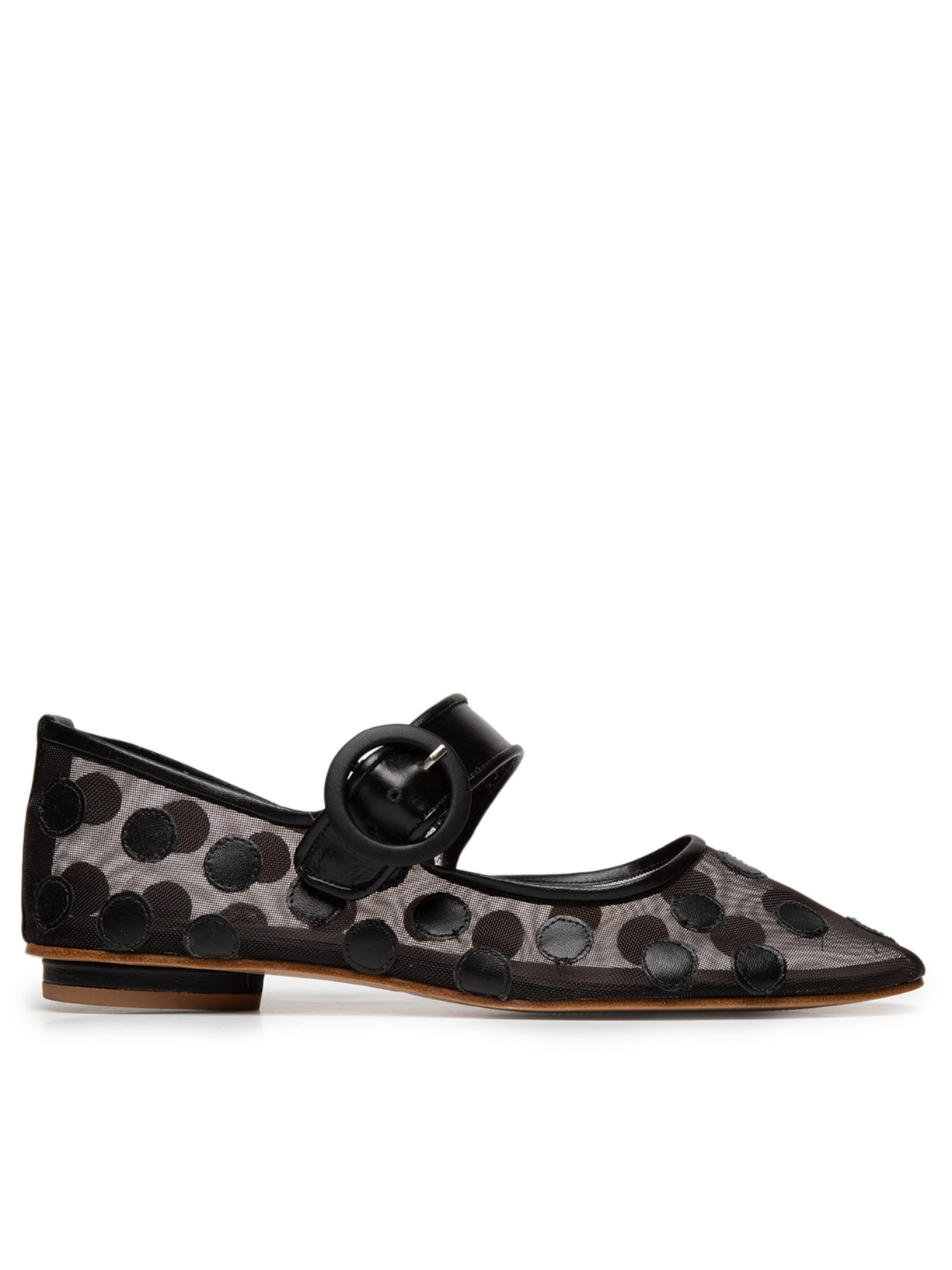 Sapatilha Feminina Ballerine Olivia Poá Preto Manolita