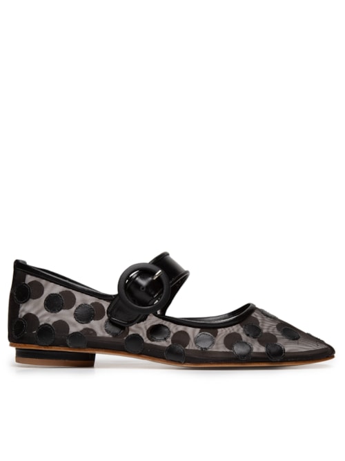 Sapatilha Feminina Ballerine Olivia Poá - Preto