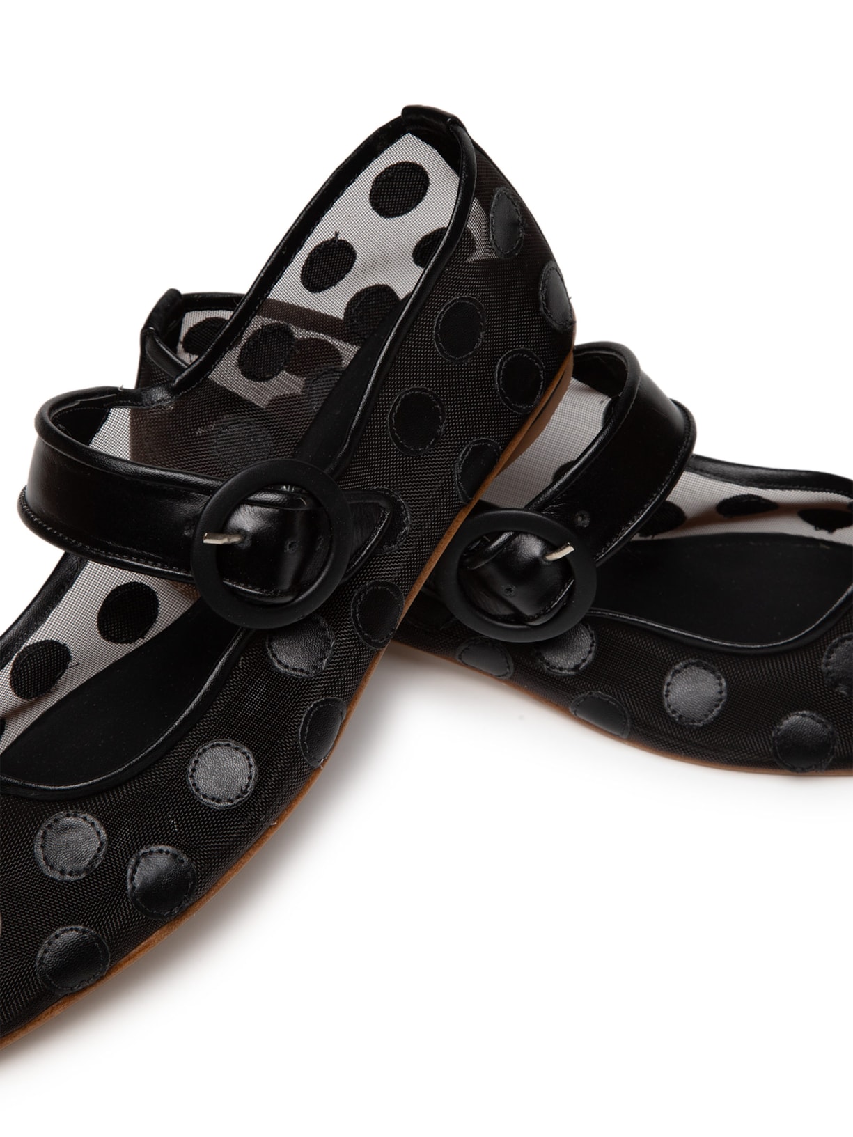 Sapatilha Feminina Ballerine Olivia Poá Preto Manolita