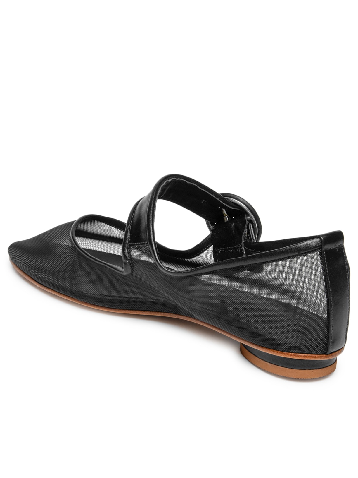 Sapatilha Feminina Ballerine Olivia Tela Preto Manolita