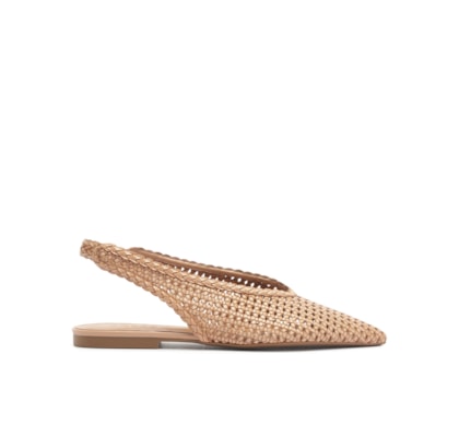 Sapatilha Feminina Bico Fino - Bege