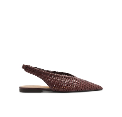 Sapatilha Feminina Bico Fino - Marrom