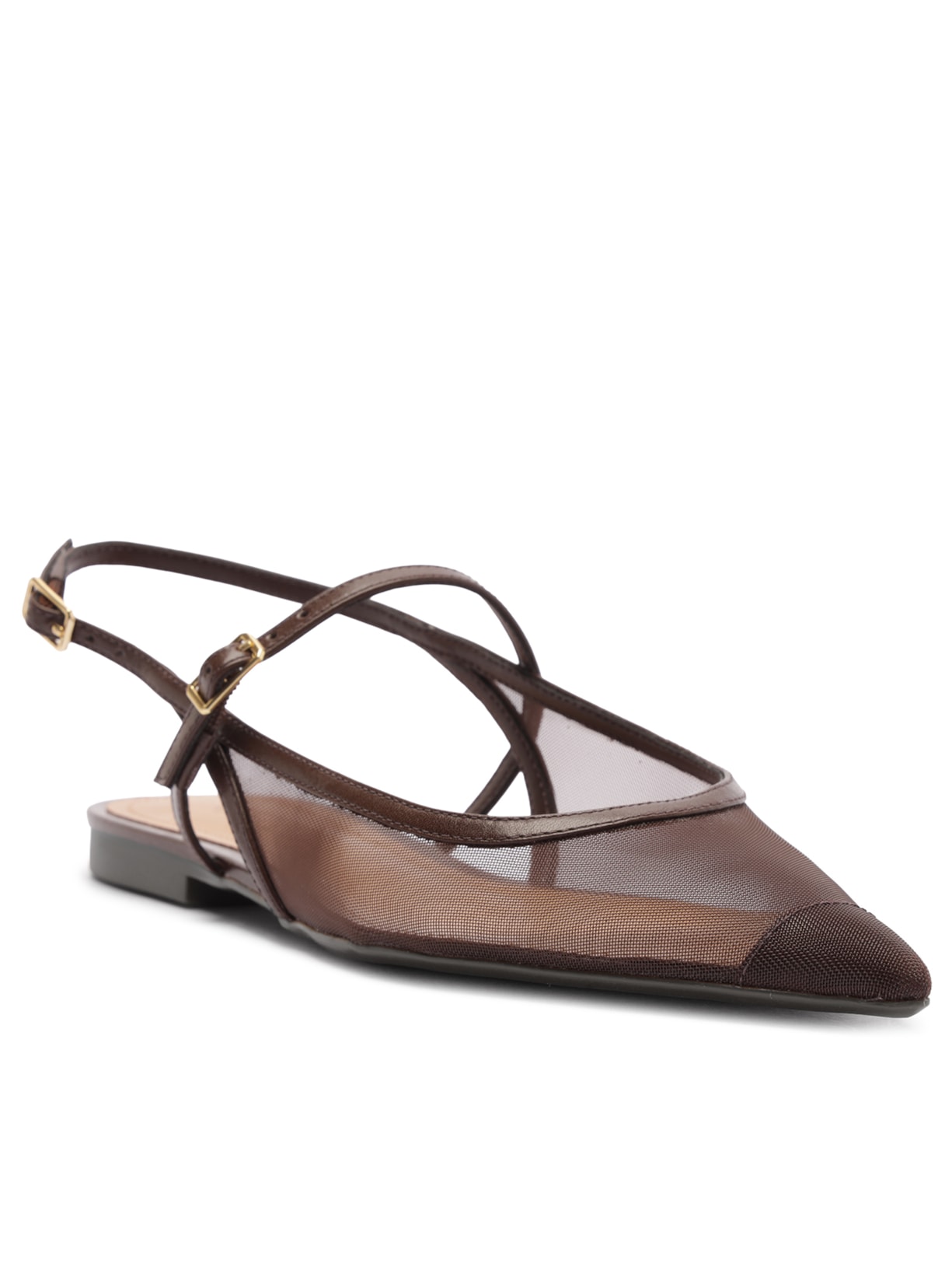 Sapatilha Feminina Bico Fino Marrom Arezzo