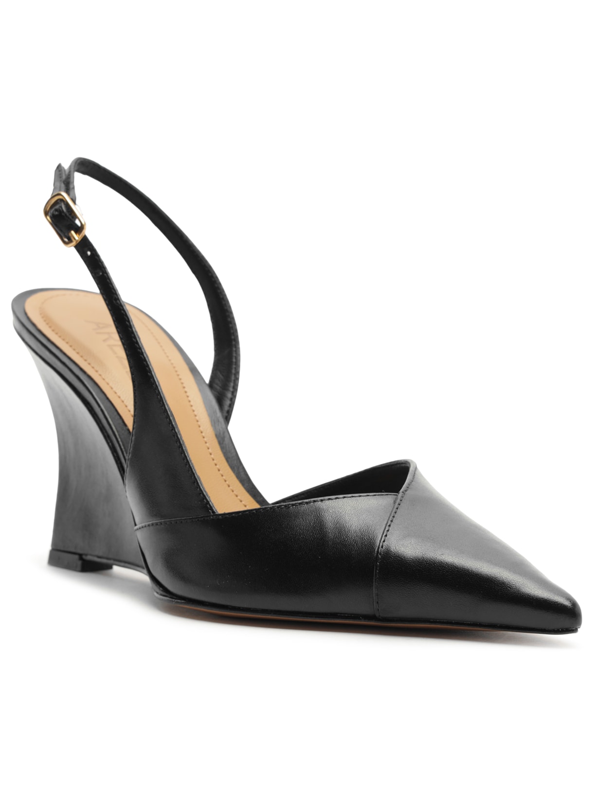 Sapatilha Feminina Bico Fino  Nappa Valencia Preto Arezzo