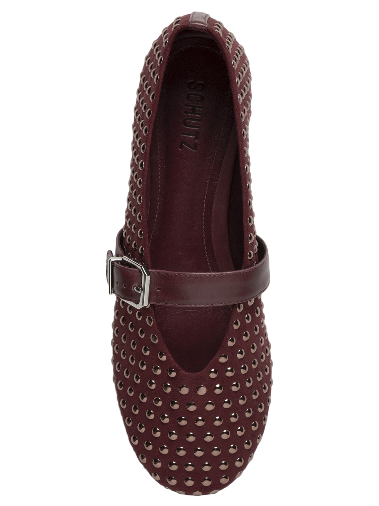 Sapatilha Feminina Bico Redondo Vinho Schutz