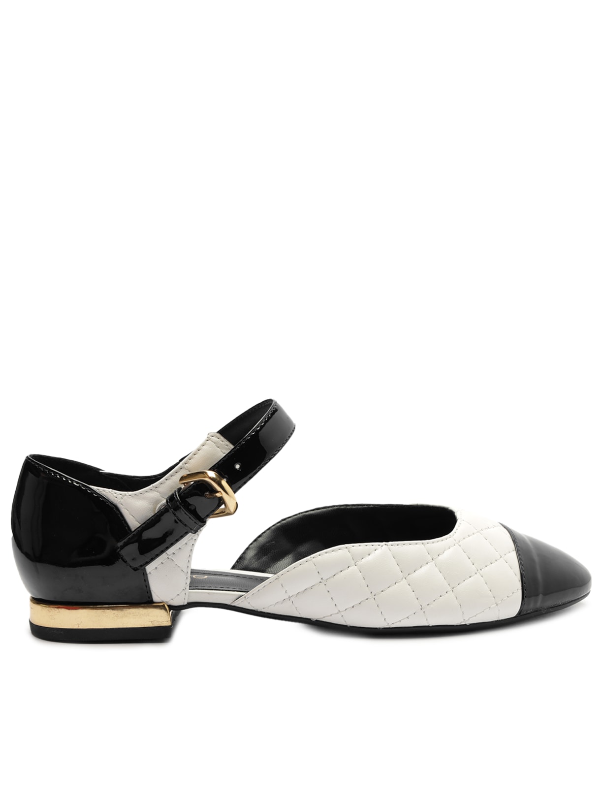 Sapatilha Feminina Boneca Branca Couro Matelassê - Branco