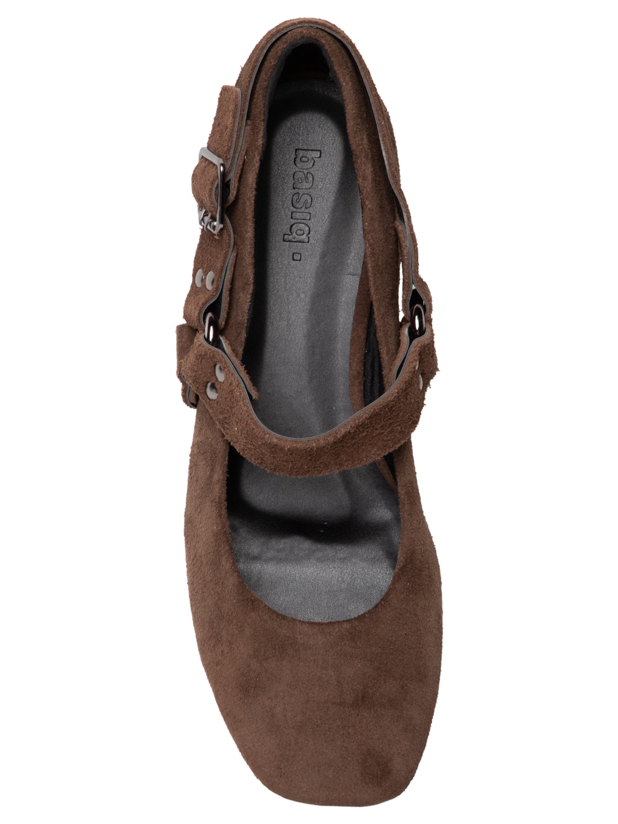 Sapatilha Feminina Com Tiras E Detalhes Metálicos Marrom Basiq