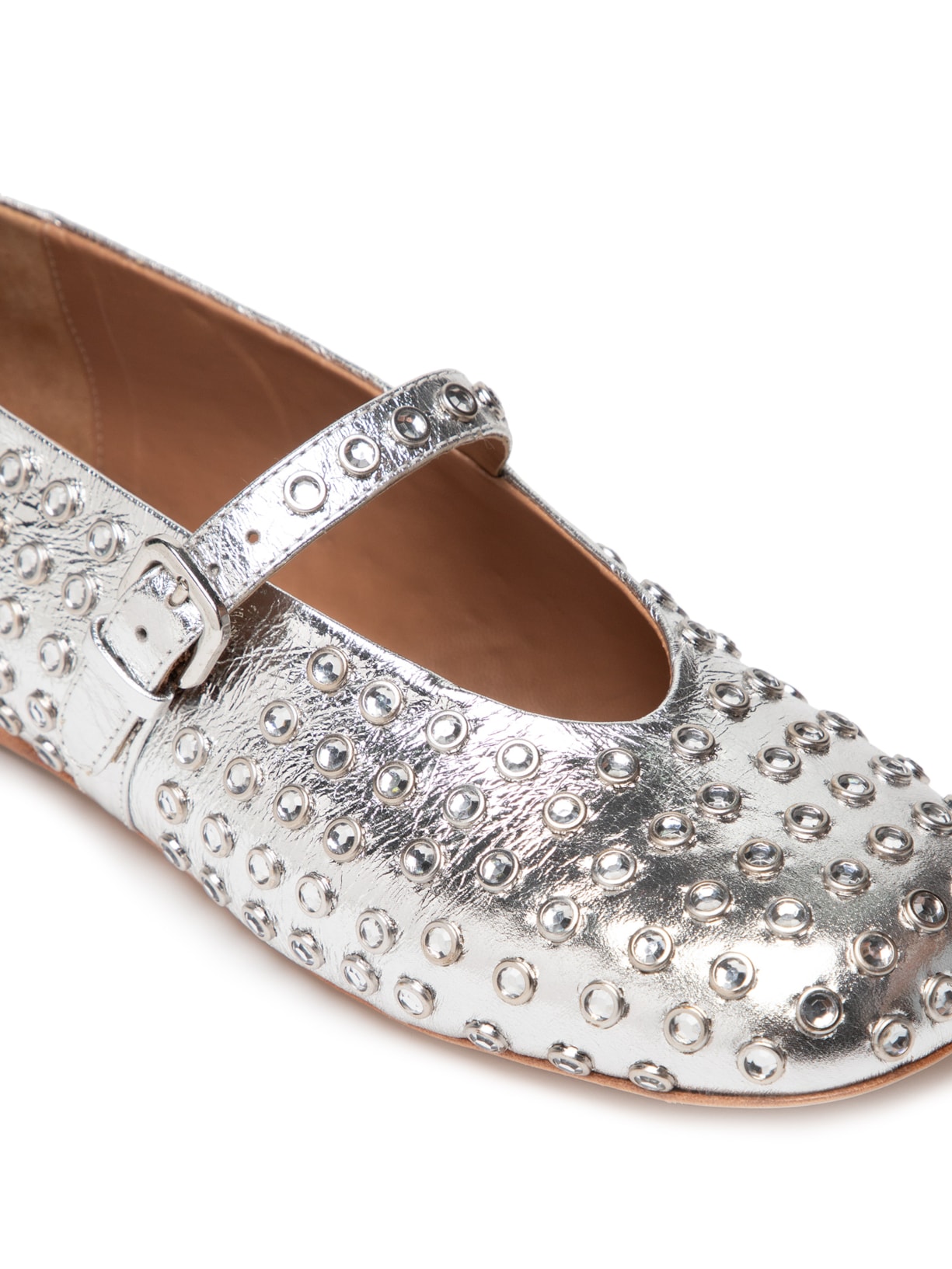 Sapatilha Feminina Metal Bala Prata Vicenza