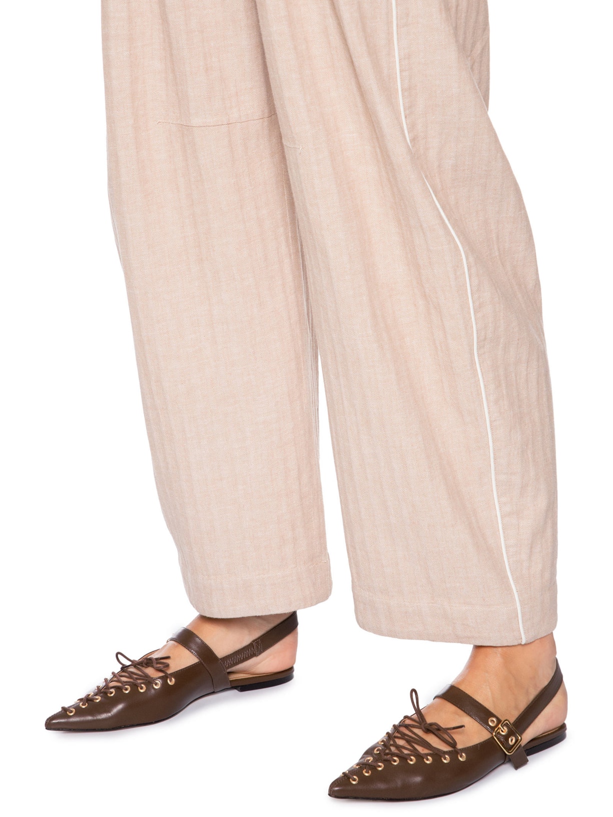 Sapatilha Feminina Sabrine Couro Marrom Schutz