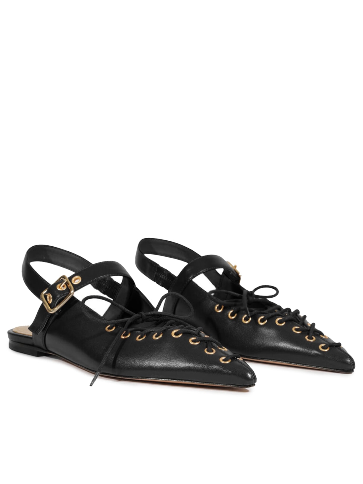 Sapatilha Feminina Sabrine Couro Preto Schutz