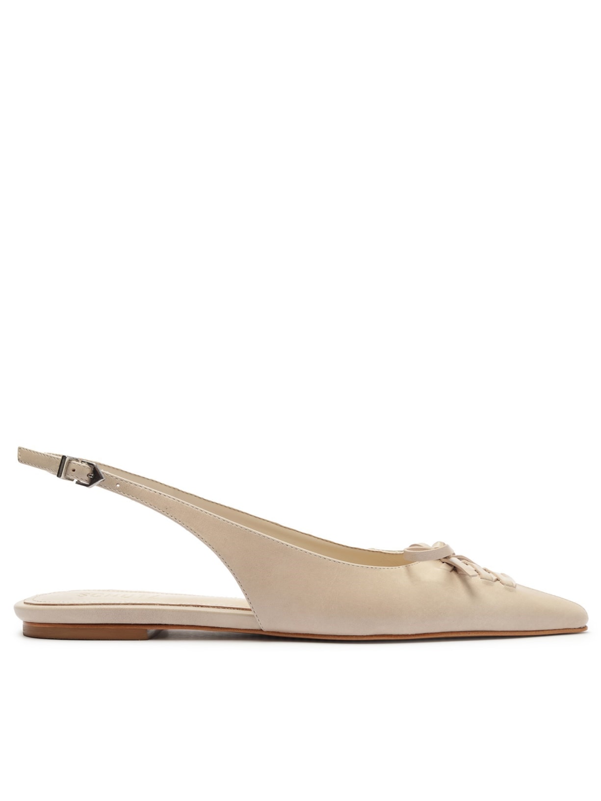 Sapatilha Feminina Slingback Cady Ballet Couro - Bege