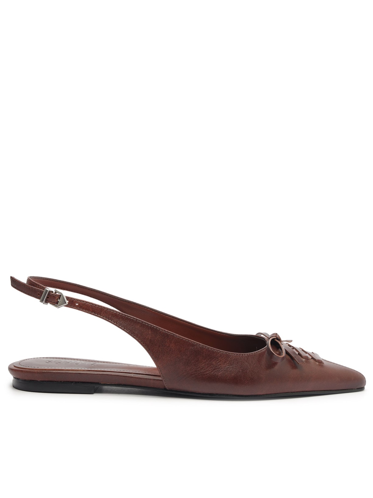 Sapatilha Feminina Slingback Cady Ballet Couro - Marrom