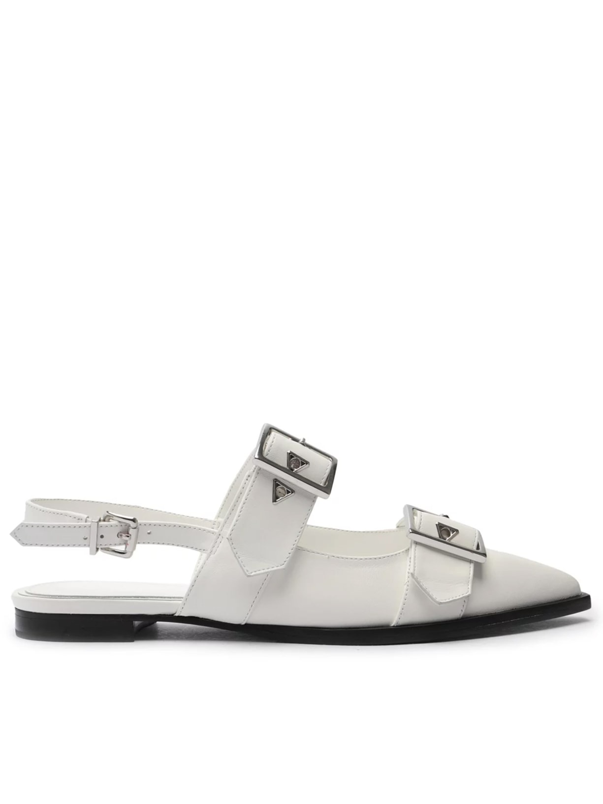 Sapatilha Feminina Slingback Couro - Branco