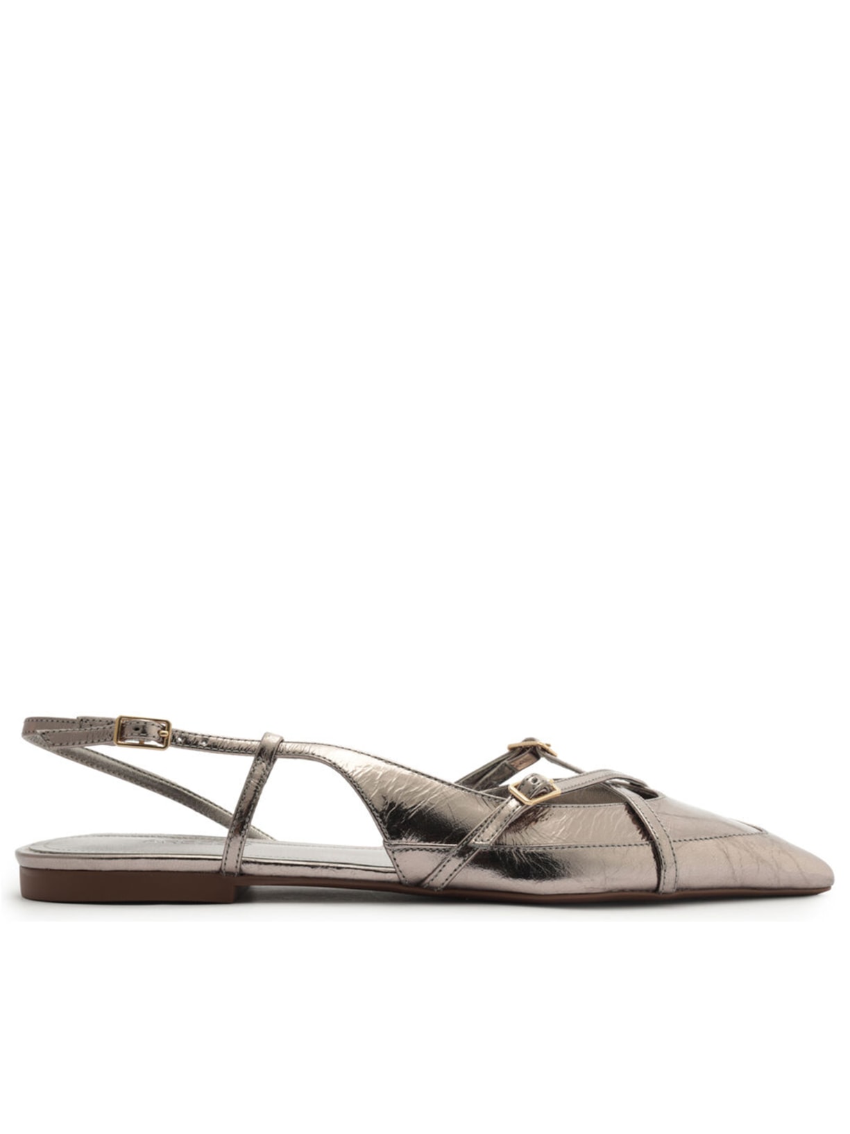 Sapatilha Feminina Slingback - Prata