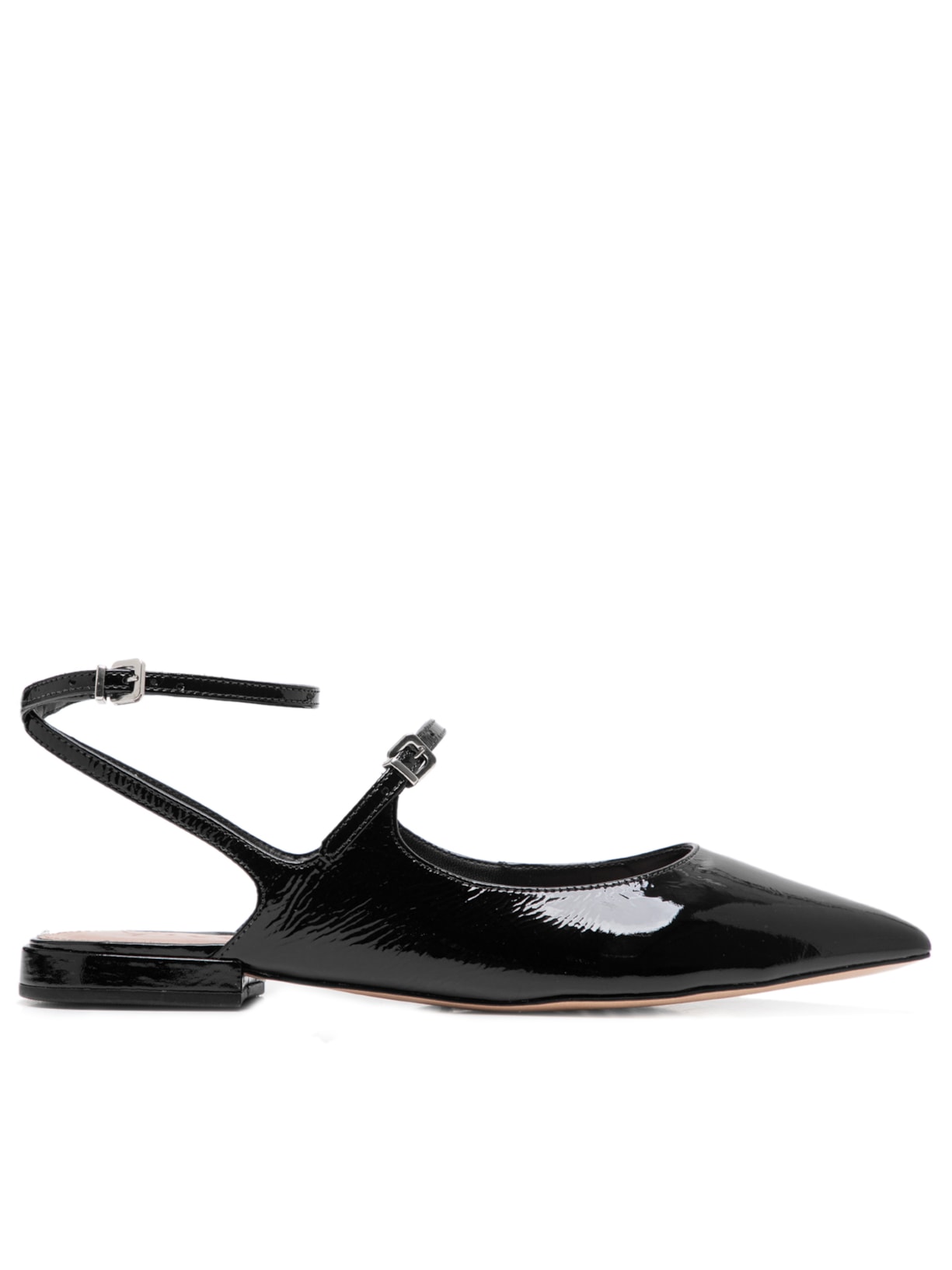Sapatilha Feminina Slingback Verniz Show - Preto
