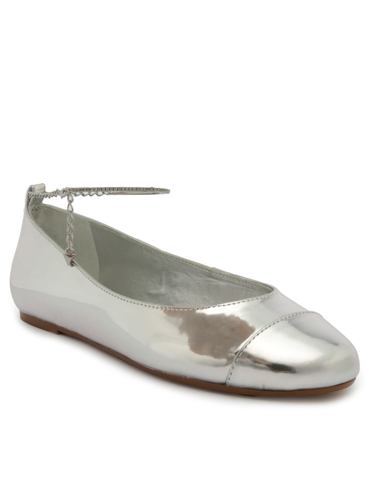 Sapatilha Feminina Spechio Couro Prata Schutz