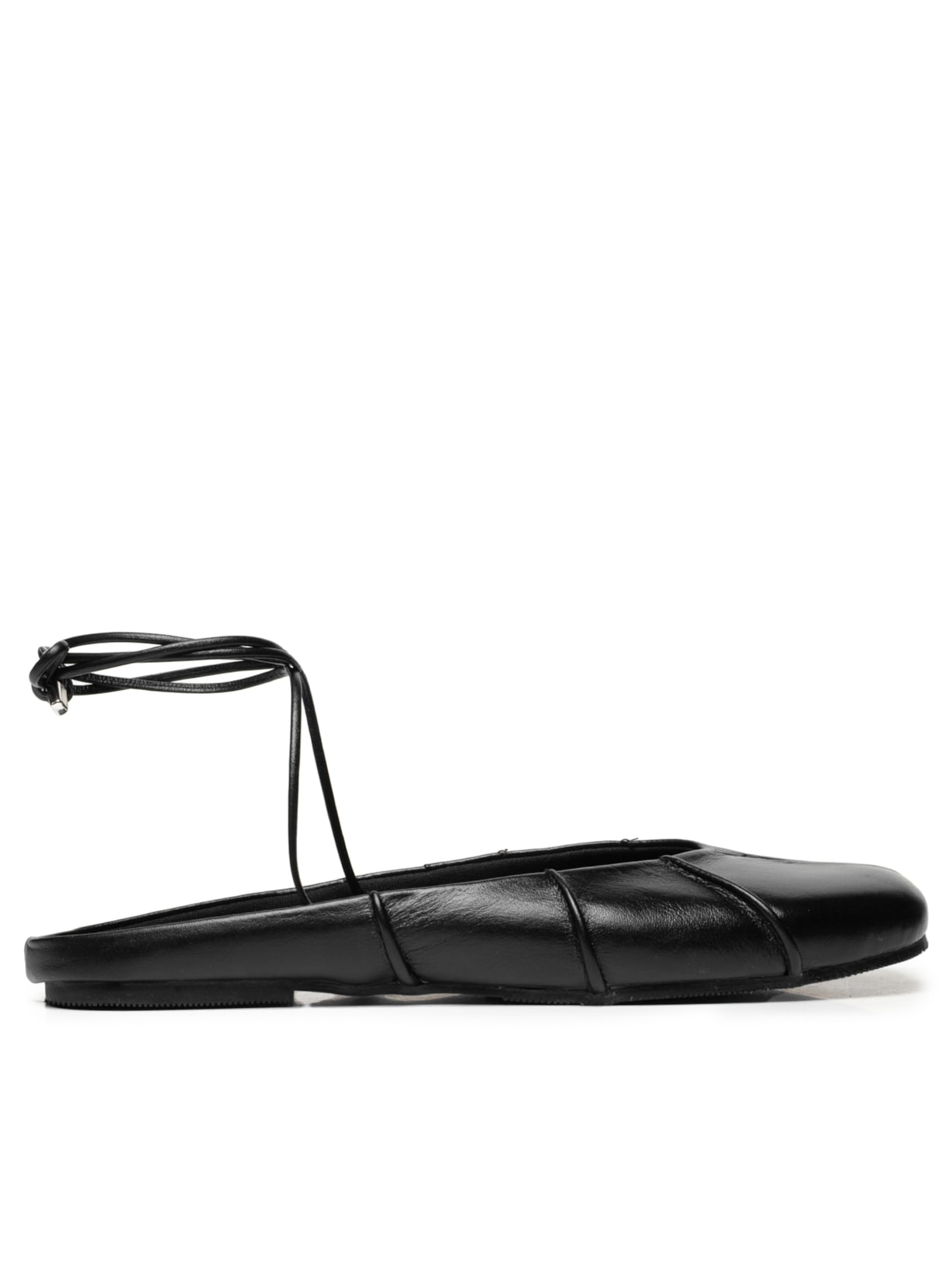 Sapatilha Feminina Tabi Em Couro - Preto