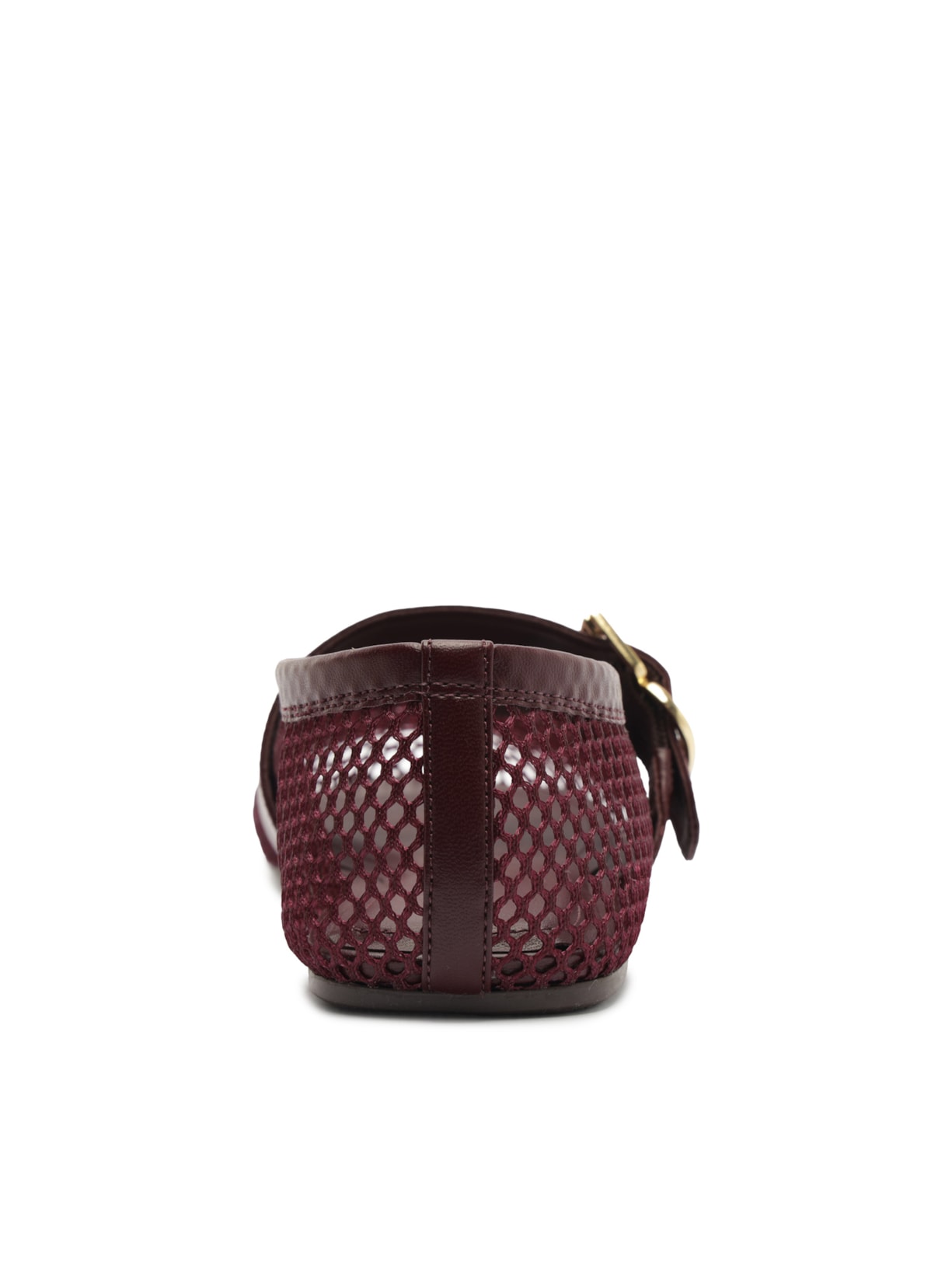 Sapatilha Feminina Tela Fivela Dourada Vermelho Arezzo
