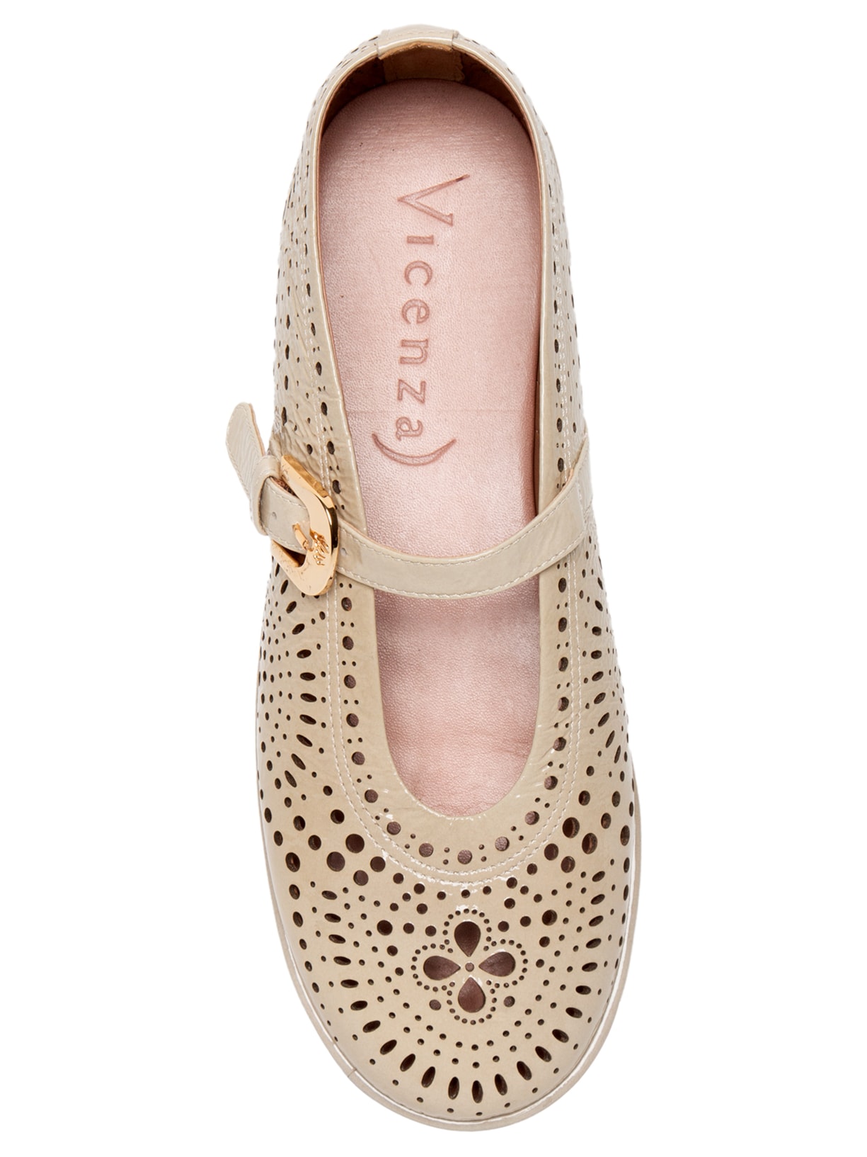 Sapatilha Feminina Verniz Artemis Bege Vicenza