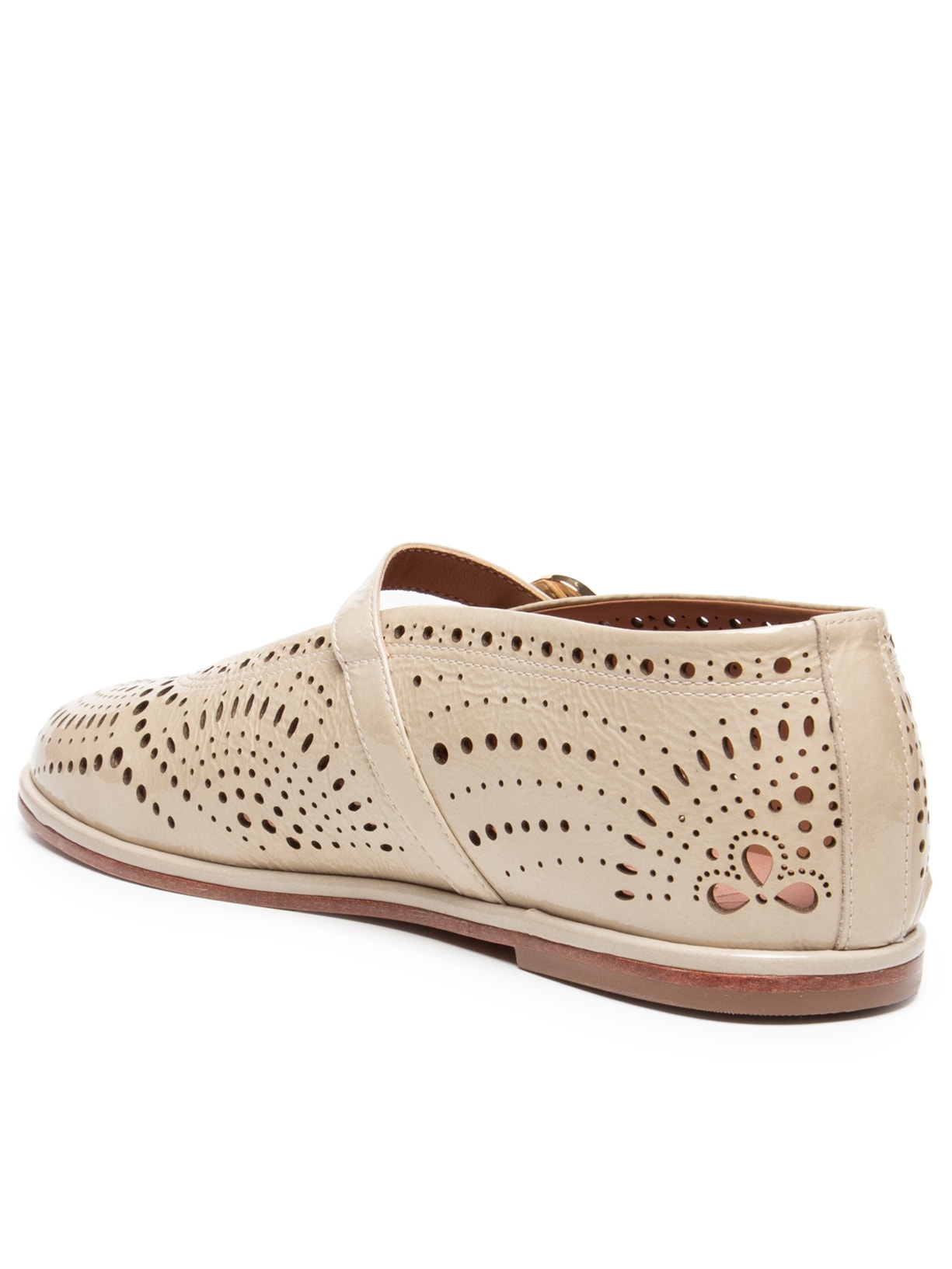 Sapatilha Feminina Verniz Artemis Bege Vicenza