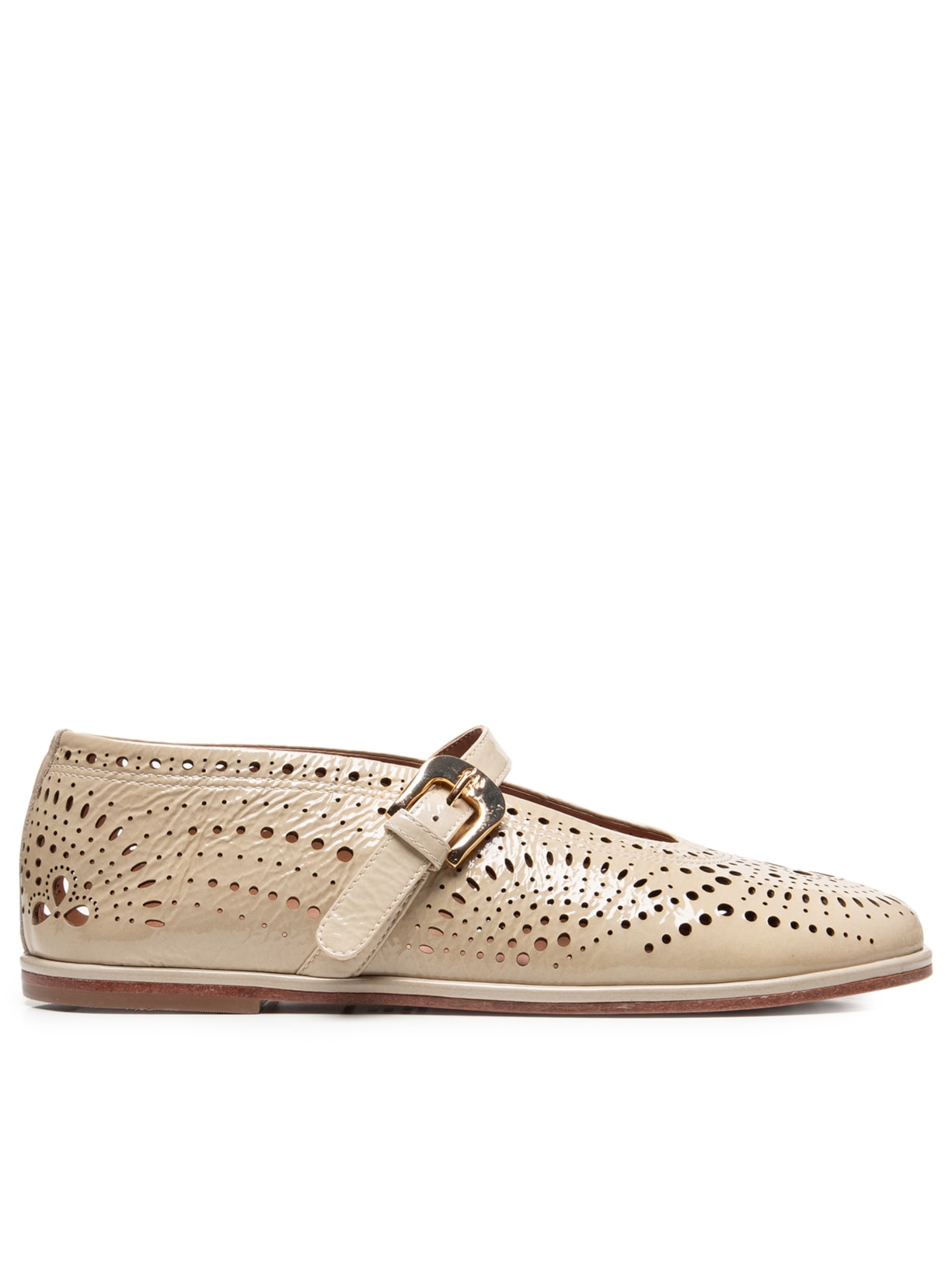 Sapatilha Feminina Verniz Artemis Bege Vicenza