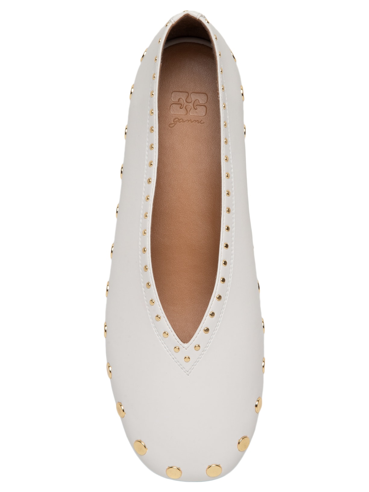 Sapatilha Jenny Ballerina Nappa Off White Ganni