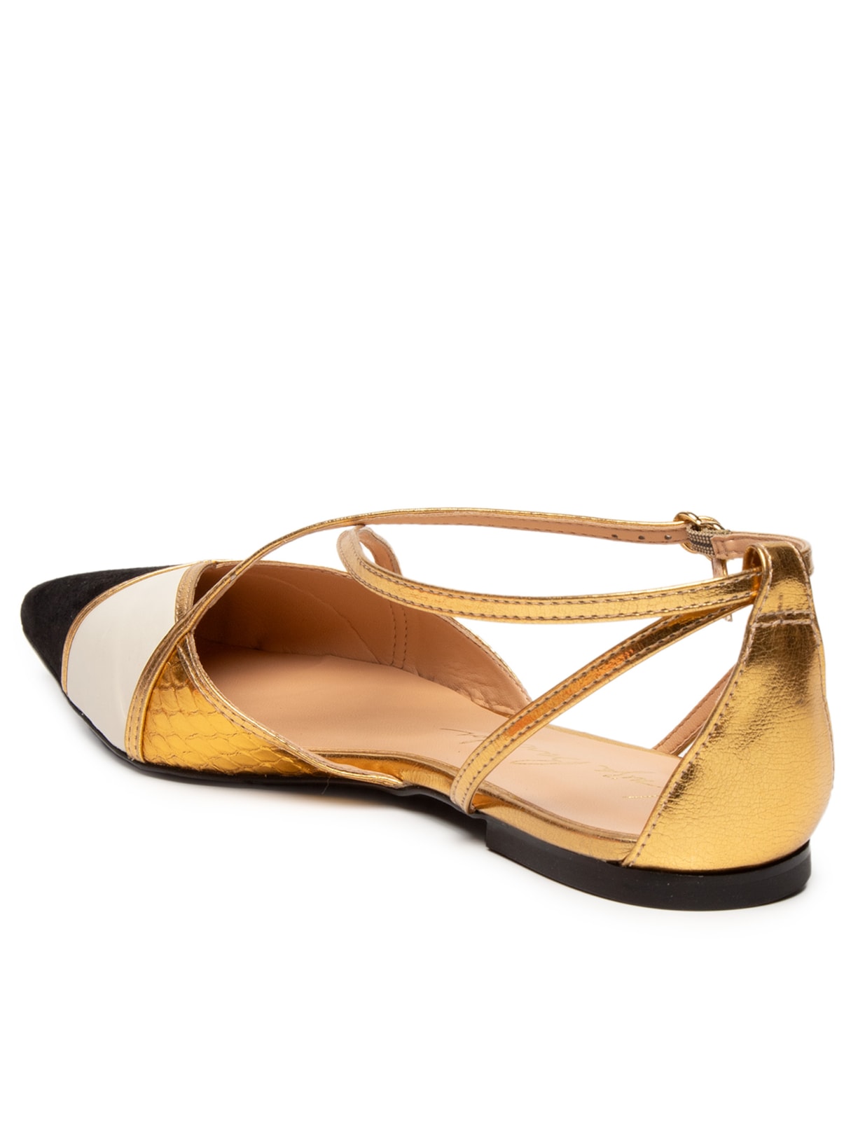 Sapatilha Salermo Grease Dourado Luiza Barcelos