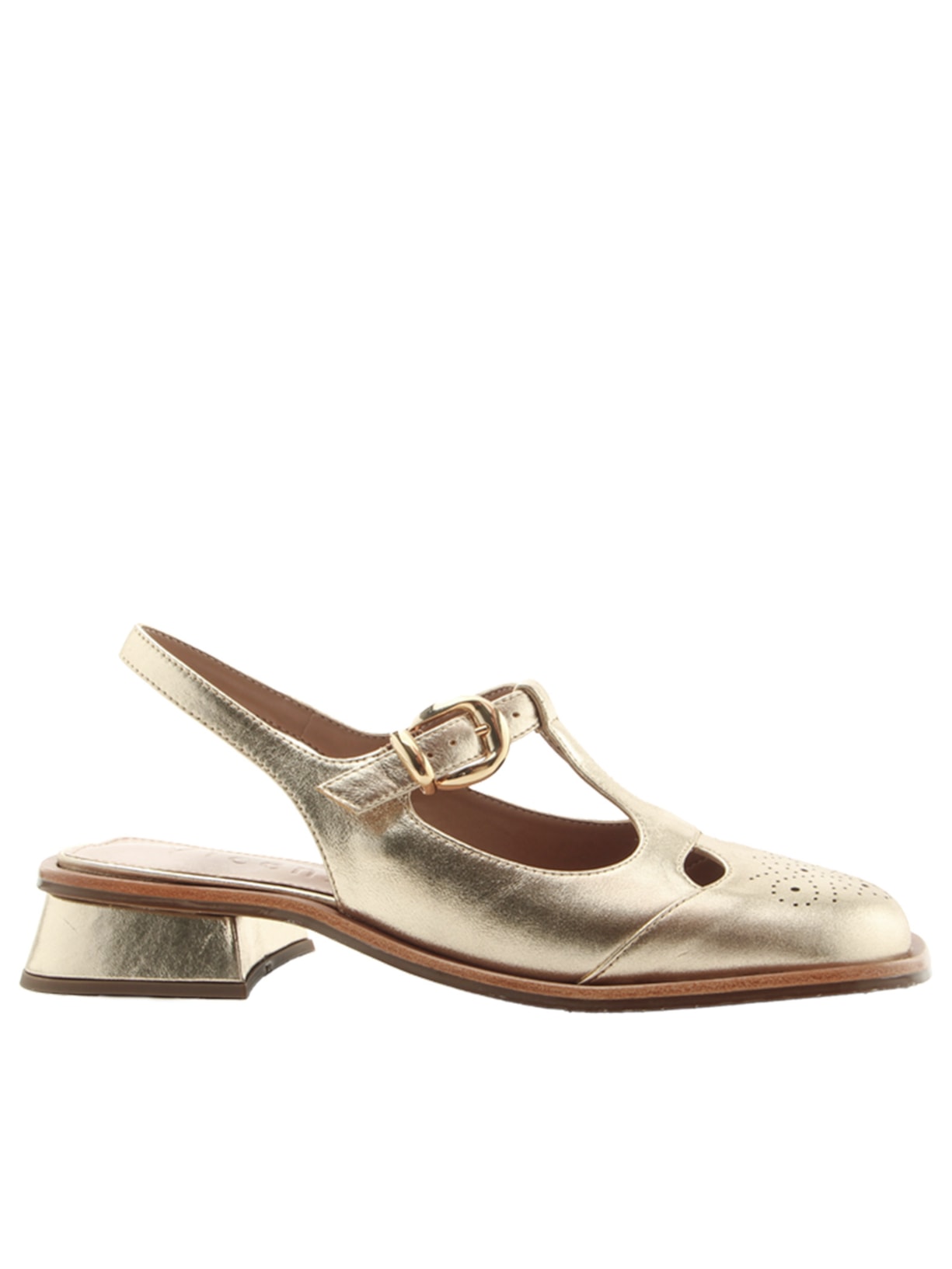 Sapatilha  Slingback Feminina Lenna – Dourado Vicenza
