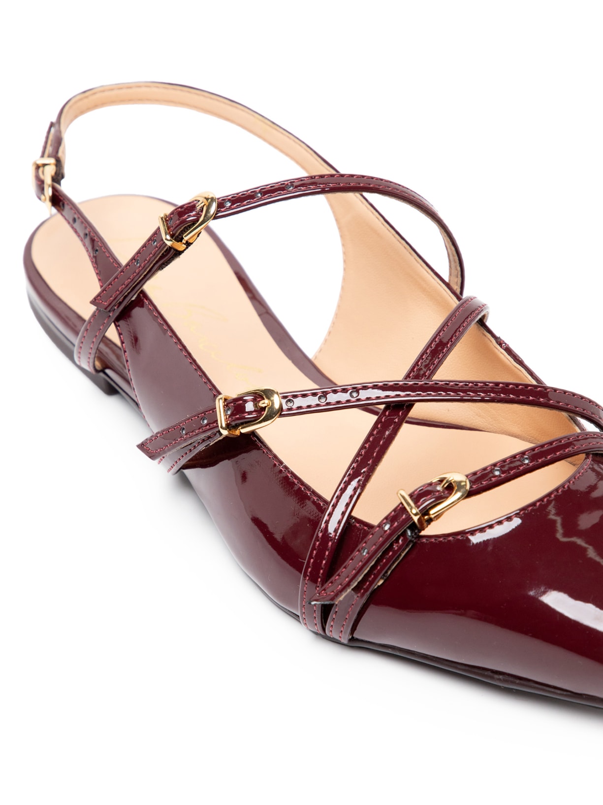 Sapatilha Slingback Fivelas Vermelho Luiza Barcelos