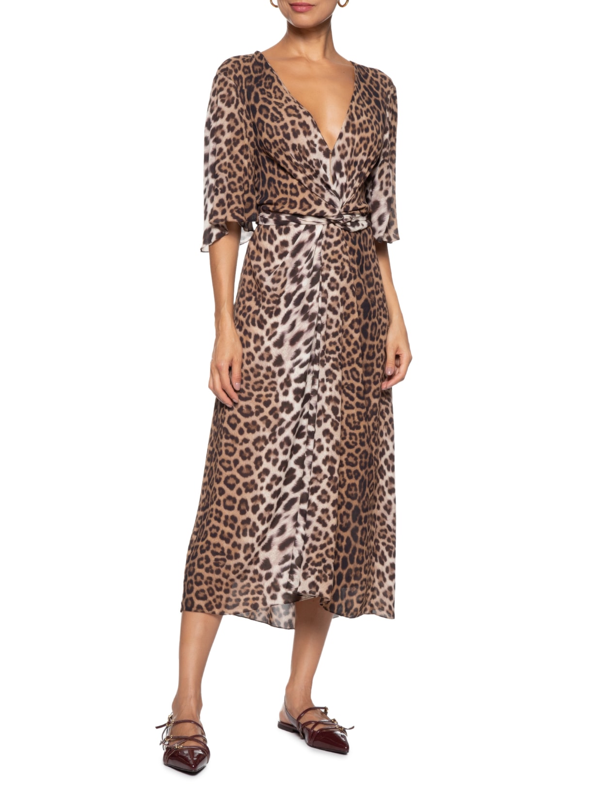 Sapatilha Slingback Fivelas Vermelho Luiza Barcelos