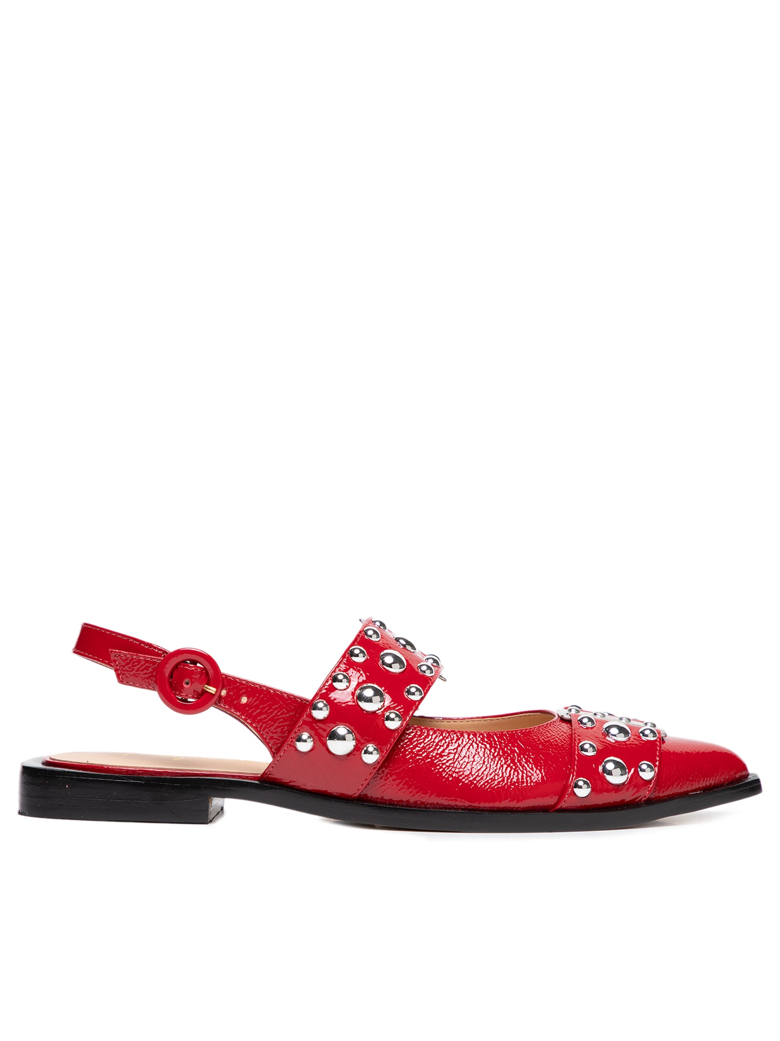 Sapatilha Slingback Mix Metálico - Luiza Barcelos - Vermelho Sapatilha Slingback Mix Metálico - Luiza Barcelos - Vermelho