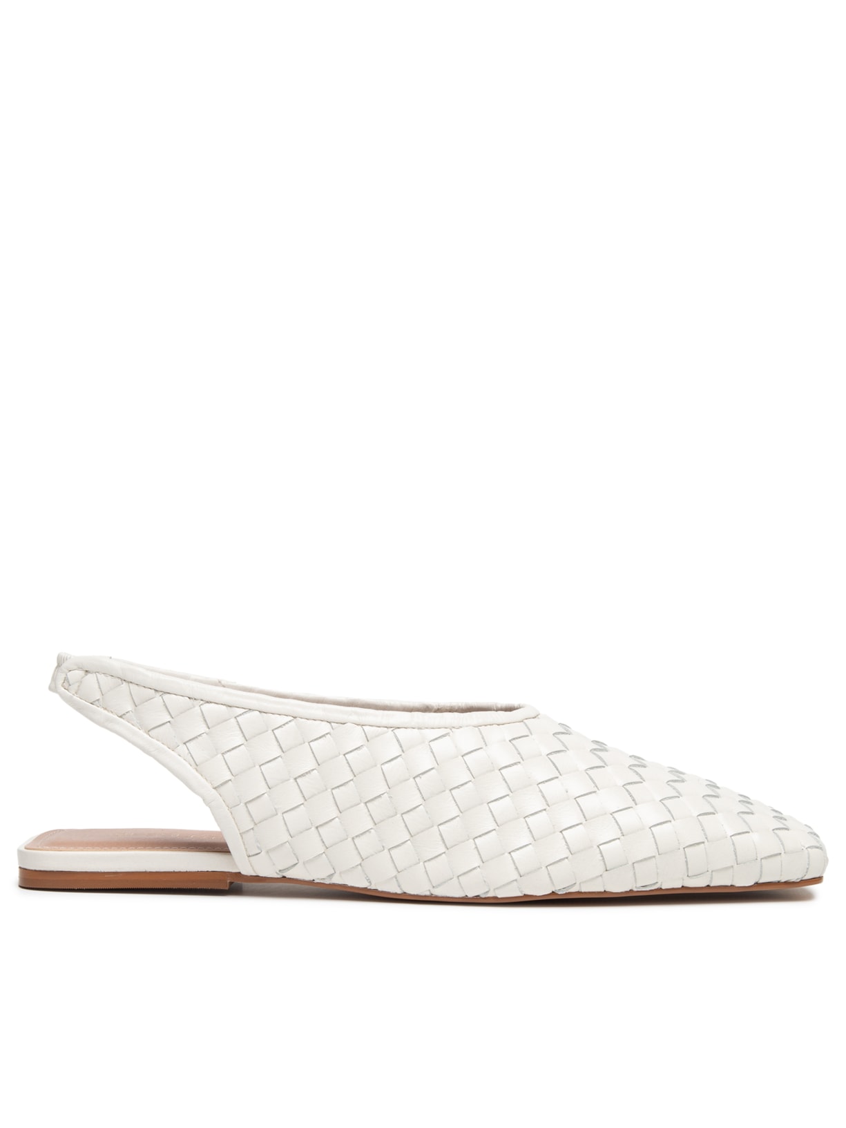 Sapatilha Tressê Em Couro Off White '2Essential