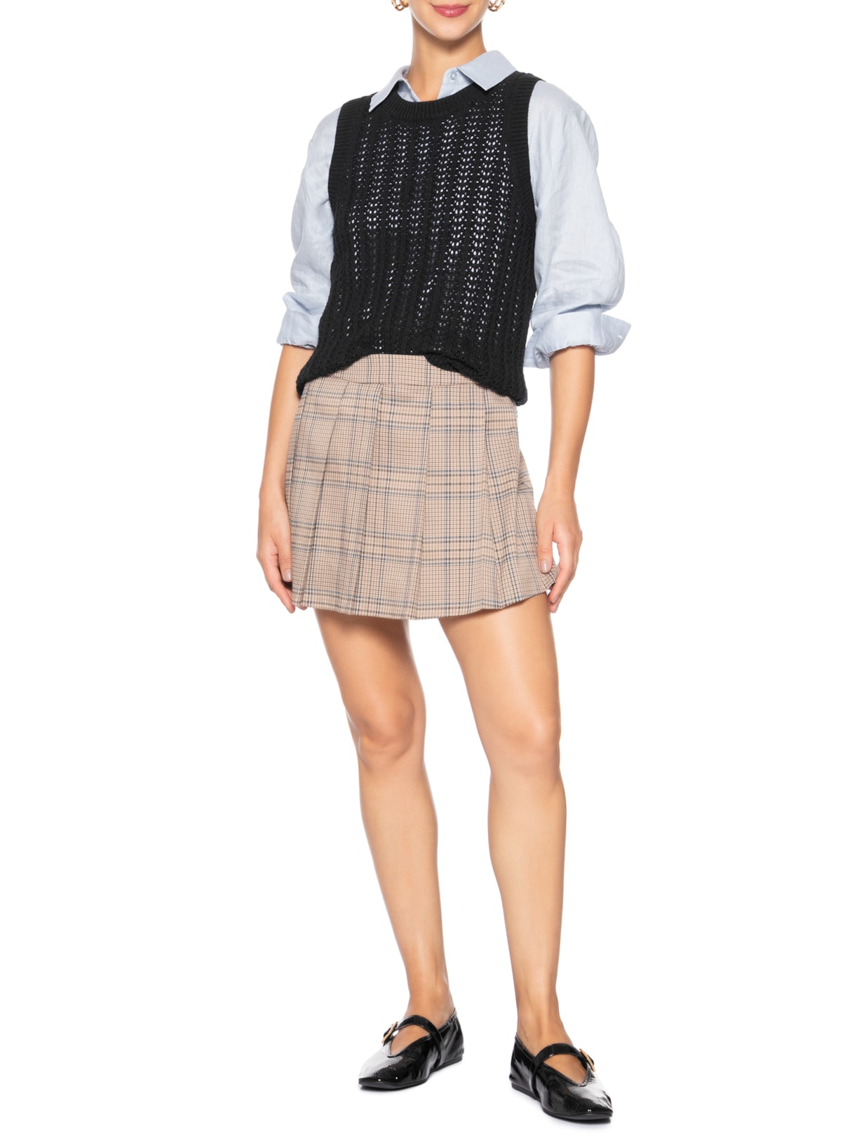 Sapatilha Vick Buckle Couro Preto Schutz