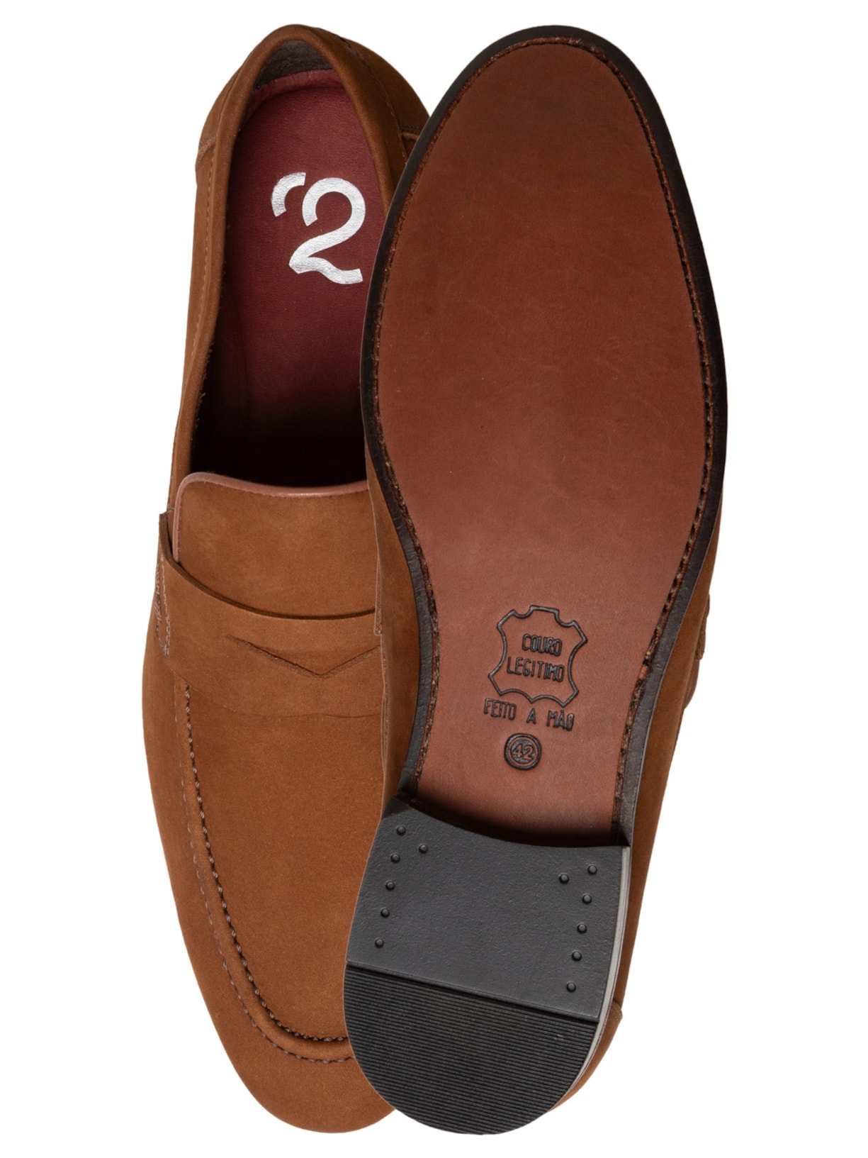 Sapato Camurça Masculino Mocassim Com Gravata Caramelo '2 Essential