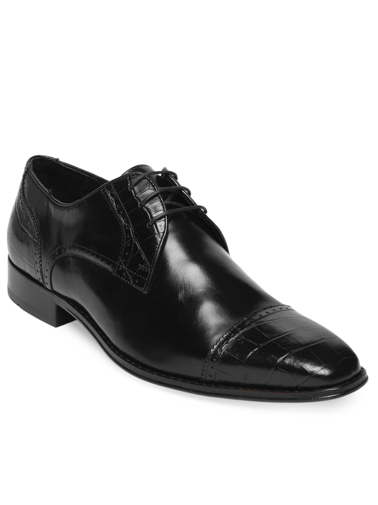 Sapato  Couro Masculino Croco Loafer Preto '2 Essential