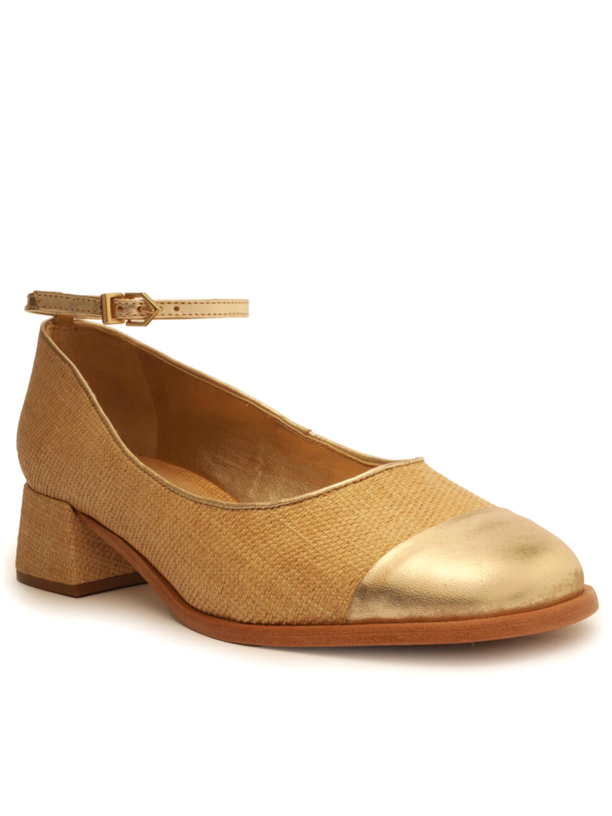 Sapato Feminino Boneca Tressê Bege Schutz