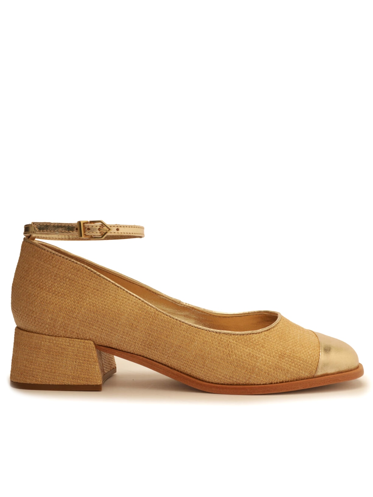 Sapato Feminino Boneca Tressê Bege Schutz