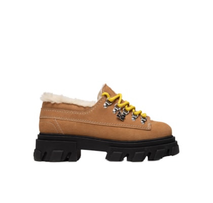 Sapato Feminino Cleated Derbies Suede - Marrom