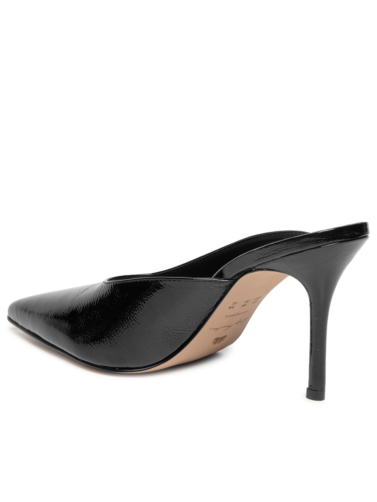 Sapato Feminino Couro Verniz Show Preto Luiza Barcelos