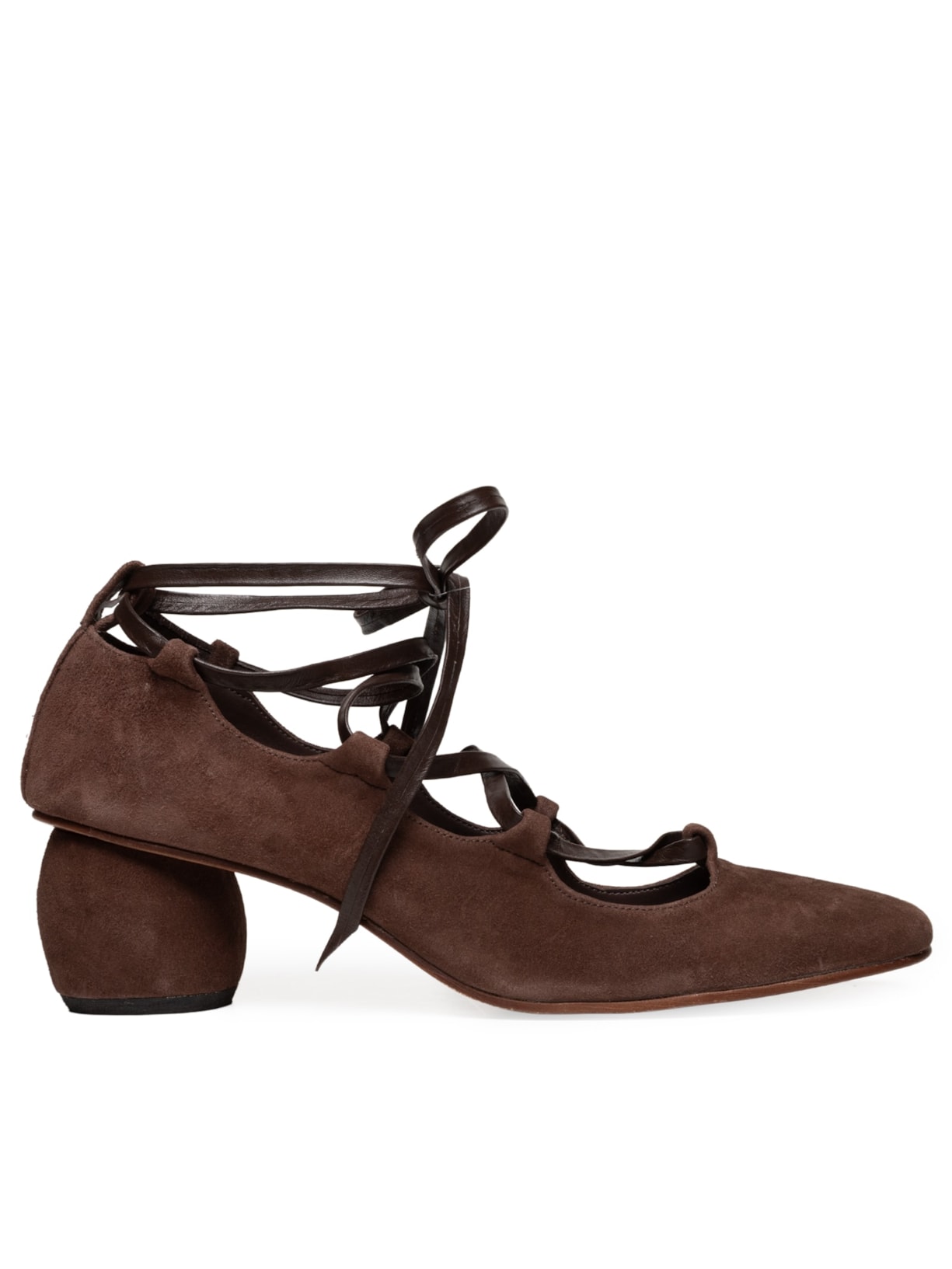Sapato Feminino Margot Camurça - Marrom