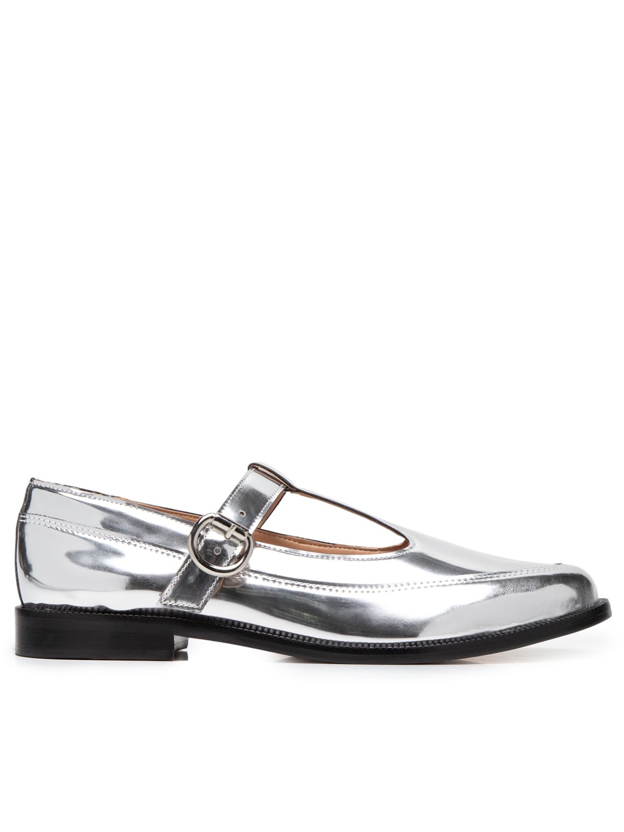 Sapato Feminino Mary Jane Verniz - Prata