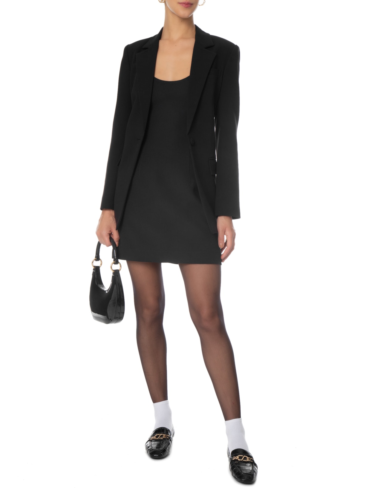 Sapato Feminino Mocassim Croco Enfeito Preto Schutz