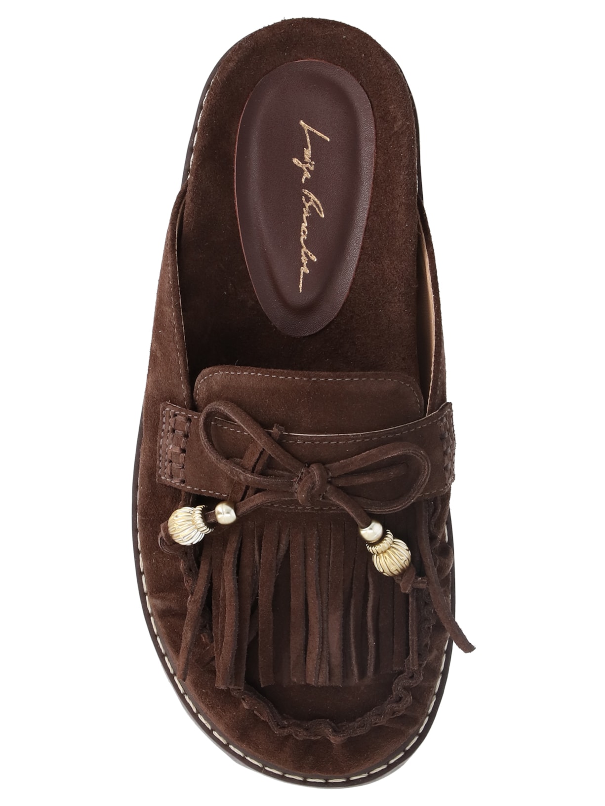 Sapato Feminino Mule Camurça Marrom Luiza Barcelos