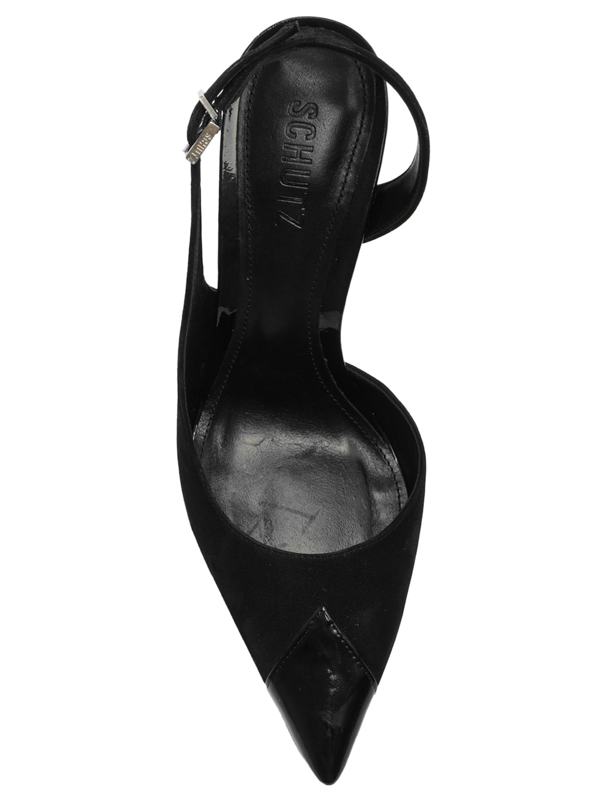 Sapato Feminino Scarpin Elfie Camurça Preto Schutz