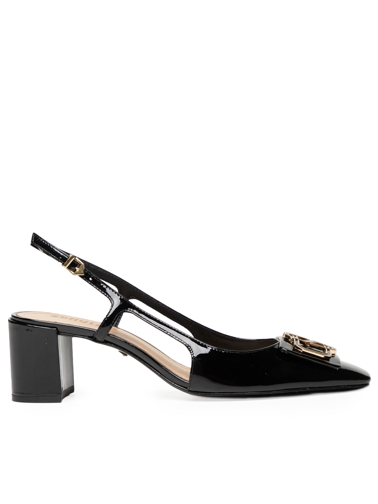 Sapato Feminino Slingback Verniz Preto  Schutz