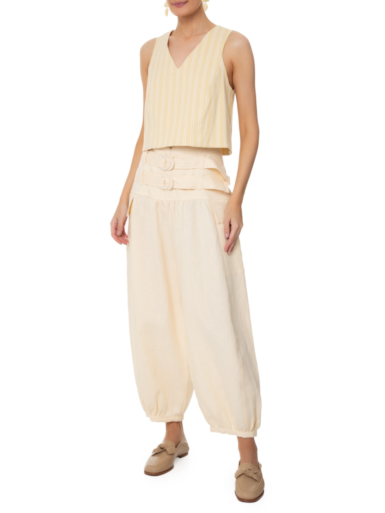 Sapato Feminino Soft Maxi Clarita Loafer 10 Semolina Bege Alexandre Birman